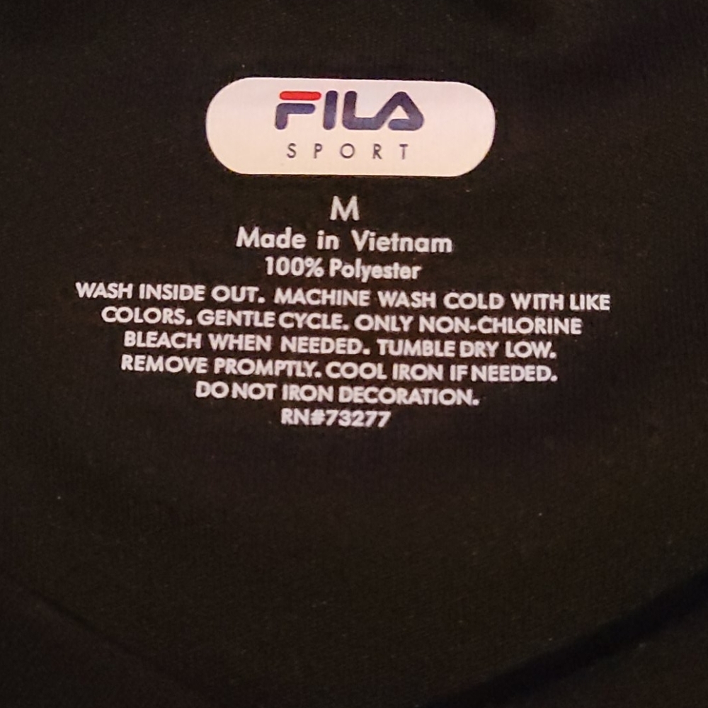Fila M long sleeve black & neon yellow workout set - Picture 8 of 15